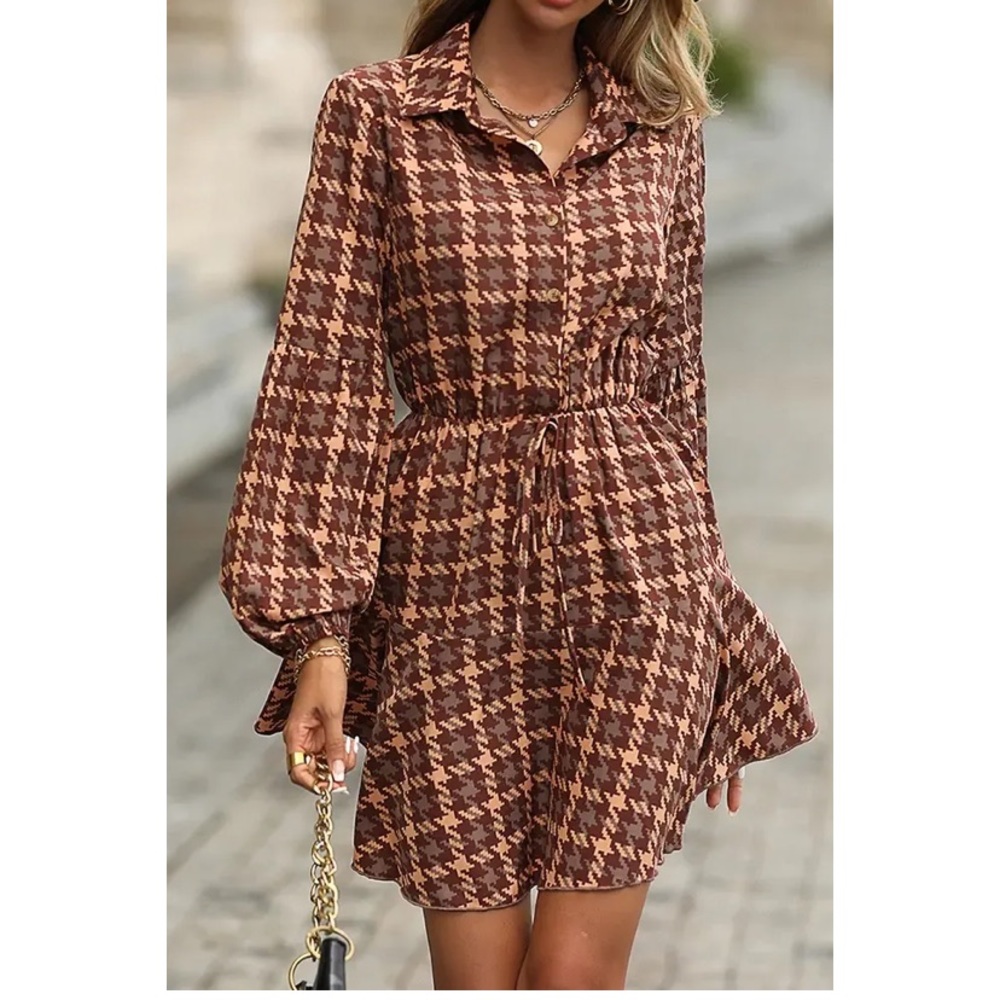 Houndstooth Ruffle Dress - Picture 3 of 4